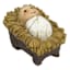 9-Piece Resin Nativity Scene with Wood Creche