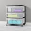 Sterilite 3-Drawer Wide Storage Cart, Black