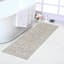 Striped Tan And White Bath Runner 22X60