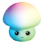 Squishy LED Mushroom Light, 6"