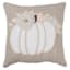 Embroidered Pumpkin Throw Pillow, 18"