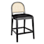 Athena Cane Back Counter Stool - Black