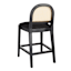 Athena Cane Back Counter Stool - Black