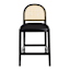 Athena Cane Back Counter Stool - Black