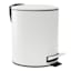 Switz Matte White Metal Step Can, 5l