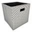 Black & White Square Fabric Storage Cube, 13"