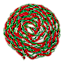 Red & Green Twisted Bead Garland, 144"