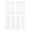 8-Piece White Interlocking Storage Bin Set