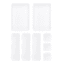 8-Piece White Interlocking Storage Bin Set
