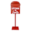 Homespun Holiday Letters to Santa Red Metal Mailbox, 36"