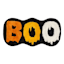 Homespun Halloween Boo Bath Rug, 15x30