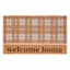 Honeybloom Welcome Home Plaid Coir Mat, 18x30