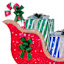 Twinkle LED Tinsel Sleigh, 54" Wide