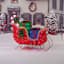 Twinkle LED Tinsel Sleigh, 54" Wide