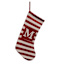 20" Red & White Striped Monogram Knit Stocking, M