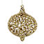 Gold Glittered Onion Ornament, 6"
