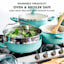 GreenPan 16-Piece Rio Cookware Set, Turquoise