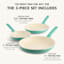 GreenPan 3-Pack Rio Frying Pan Set, Turquoise