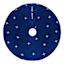 Blue with Star Embroidered Blue Tree Skirt, 48"