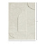 (B884) Crosby St. Ivory High-Low Area Rug, 5x7