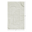 (B884) Crosby St. Ivory High-Low Accent Rug, 27x45