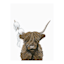 Highland Cow Bathroom Canvas Wall Art, 18x24