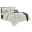 Found & Fable 5-Piece White Grid Jacquard Comforter Set, Full/Queen