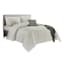 Found & Fable 5-Piece White Grid Jacquard Comforter Set, King