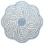 Elmbrook Slate Blue Border Round Washable Accent Rug, 3'