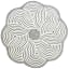 Elmbrook Grey Border Round Washable Accent Rug, 3'