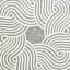Elmbrook Grey Border Round Washable Accent Rug, 3'