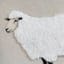Honeybloom Vintage Embroidery Sheep Wall Decor, 12"