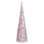 Pink Glittered Cone Tree, 18.5"