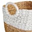 Natural & White Colorblock Water Hyacinth Basket, Small
