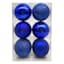 6-Count Blue Mix Shatterproof Ornaments, 100mm