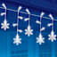 60-Count LED Twinkling String Lights with 16 Snowflakes