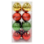 16-Count Red, Green & Gold Mix Shatterproof Ornaments, 70mm