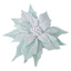 Mrs. Claus' Bakery Light Blue Poinsettia Clip Ornament, 9.5"