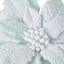 Mrs. Claus' Bakery Light Blue Poinsettia Clip Ornament, 9.5"