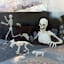 Animated 2-Headed Doberman Halloween Skeleton, 19.5x38