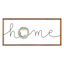 Honeybloom Glass Framed Wreath Print Wall Sign, 16x36