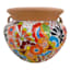 Hand Painted Talavera Natural Bean Outdoor Planter, Small