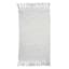 Found & Fable White Woven Fringe Bath Rug, 20x32