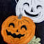 2-Pack Embroidered Jack-o'-Lanterns Hand Towels