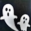 2-Pack Embroidered Ghosts Hand Towels