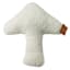 Honeybloom Ivory Mushroom Shaped Throw Pillow, 14x16