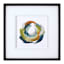 Glass Framed Colorful Abstract Print Wall Art, 17"