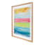 Glass Framed Colorful Abstract Print Wall Art, 25x31