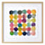 Glass Framed Colorful Circles Print Wall Art, 21"