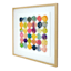 Glass Framed Colorful Circles Print Wall Art, 21"